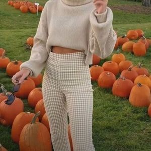 Nasty Gal Paper Bag Plaid Pants